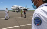 avion boeing 787 air austral présentation évacuations sanitaires aéroport roland garros