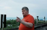 Alekseï Verechaguine, ancien militaire de l'Armée rouge, propriétaire d'un hôtel abandonné anciennement connu sous le nom d'hôtel Russie, lors d'une interview avec l'AFP à Priozersk, ex-ville secrète du Kazakhstan, le 17 juin 2024