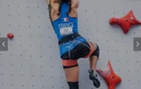 Manon Lebon championne d'escalade