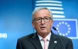 Jean-Claude Juncker lors d'une conférence de presse à Bruxelles le 29 avril 2017