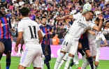Le milieu brésilien du Real Madrid Casemiro lors d'un match de préparation face au FC Barcelone, à Las Vegas, le 23 juillet 2022