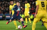 Le milieu italien du PSG Marco Verratti ouvre la marque contre Nantes en demi-finale de Coupe de France, le 3 avril 2019 au Parc des Princes