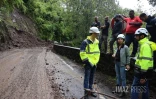 éboulis sur la RD52 , route de grand ilet salazie