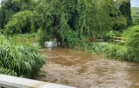 Pluies inondations petite rivière saint jean sainte-suzanne