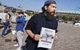 Des manifestants exhortent les autorités danoises de libérer l'activiste Paul Watson à Copenhague,au Danemark le 3 septembre 2024 