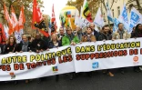 Des enseignants protestent contre les suppressions de postes dans l'enseignement, le 12 novembre 2018 à Paris