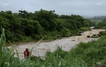 La rivière d'abord est en crue le 25 janvier 2020