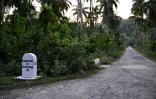 Une route près du village de Campbell Bay sur l'île de Grande Nicobar, dans l'archipel indien des Andaman-et-Nicobar, le 26 mars 2026 