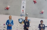 Manon Lebon championne d'escalade
