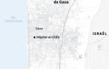 Le nord de la bande de Gaza et l'hôpital al-Chifa