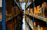 Dans des entrepôts du groupe chinois de commerce en ligne JD.com à Pékin, le 9 novembre 2021
