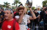manifestations pendant la visite de Borne 