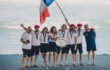 Huguette Bello adresse ses félicitations à Alice Lemoigne, vice-championne du monde en longboard