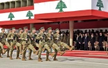 Parade de l'armée libanaise confinée au ministère de la Défense près de Beyrouth, à l'occasion de l'indépendance du Liban, le 22 novembre 2019