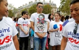 Des membres de la communauté chinoise manifestent pour réclamer "la sécurité pour tous" et dénoncer le "racisme anti-asiatique", le 4 septembre 2016 à Paris 