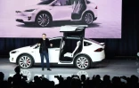 Le PDG de Tesla Elon Musk au lancement du model X à Femont, en Californie, le 29 septembre 2015 