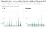 Baignade en Seine : aucun point n'atteint la qualité "suffisante" en 2023