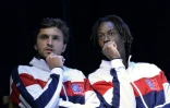 Gilles Simon et Gael Monfils le 3 mars 2016 à Pointe-à-Pitre