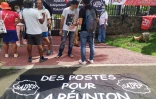Manifestation des enseignants remplaçants devant le rectorat 