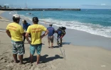 La plage ouverte à la baignade aux Roches Noires