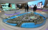 Une maquette de la ville de Dubaï au Marché international des professionnels de l'immobilier (Mipim), le 12 mars 2019 à Cannes