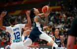 Gabby Williams avec les Bleues contre Porto Rico au tournoi de qualification olympique le 8 février 2024 à Xi'an (en Chine)