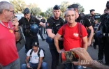 manifestations pendant la visite de Borne 