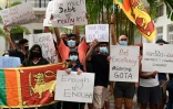 Manifestation antigouvernementale à Colombo, le 3 avril 2022
