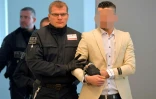 Le Syrien Alaa S, soupçonné d'avoir poignardé Daniel H. à Chemnitz, au tribunal de Dresde le 18 mars 2019