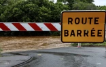 La rivière d'abord est en crue le 25 janvier 2020