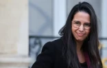 La ministre des Outre-mer, Naïma Moutchou à sa sortie de l'Elysée le 22 octobre 2025. ( AFP / Ludovic MARIN )