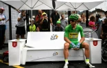 Le Slovaque Peter Sagan, revêtu du maillot vert du meilleur sprinteur, attend son départ lors du contre-la-montre individuel Sallanches-Megève, le 21 juillet 2016