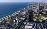 Vue aérienne du circuit de la Corniche de Jeddah où doit se dérouler le GP d'Arabie saoudite, le 25 mars 2022