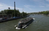 Vue de la Seine à proximité de la Tour Eiffel, le 28 juillet 2024