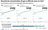 Records de concentration de gaz Ă effet de serre en 2017