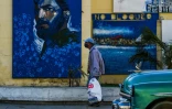 Un portrait de Fidel Castro dans une rue de La Havane, le 4 février 2022 à Cuba