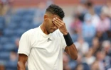 Le Canadien Félix Auger-Aliassime, lors de sa défaite face au Russe Daniil Medvedev, en demi-finale de l'US Open, le 10 septembre 2021 à New York