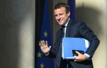 Le ministre de l'Economie Emmanuel Macron arrive à l'Elysée le 22 août 2016