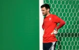 Hugo Lloris à l'entraînement, le 14 juillet 2018 à Moscou