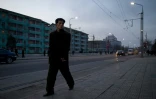 Dans les rues de Pyongyang, le 14 avril 2012