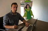 Hassan Siddiqui, l'auteur de la bande dessinée "Pakistan girl", le 31 août 2017 à Islamabad