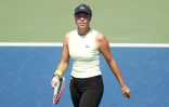 La N.2 mondiale Anett Kontaveit à l'entraînement à Flushing Meadows, théâtre de l'US Open, le 27 août 2022 à New York