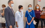 Inauguration du centre de vaccination à l'Étang Saint-Paul
