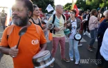 manifestations pendant la visite de Borne 
