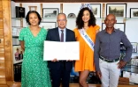 Cyrille Melchior reçoit Mélanie Odules, Miss Réunion 2023