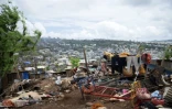 Destructions du cyclone Chido dans le bidonville de Cavani, à Mamoudzou, à Mayotte, le 2 janvier 2025 ( AFP / JULIEN DE ROSA )
