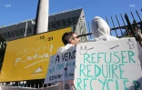 manifestation incinérateur devant la région 