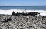 Saint-André : un bateau calciné échoué sur le littoral de Bois-Rouge [?]