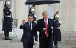 Le président américain Donald Trump reçu à l'Elysée par son homologue français Emmanuel Macron, le 10 novembre 2018