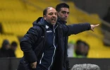 L'entraîneur d'Auxerre Pablo Correa lors d'un match de Coupe de France à Nantes, le 23 janvier 2018